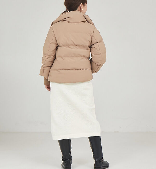 abahouse mavie「【WEB Domani掲載】袖リブシームレススタンドダウン/ロングセラー/定番/」|ダウン|