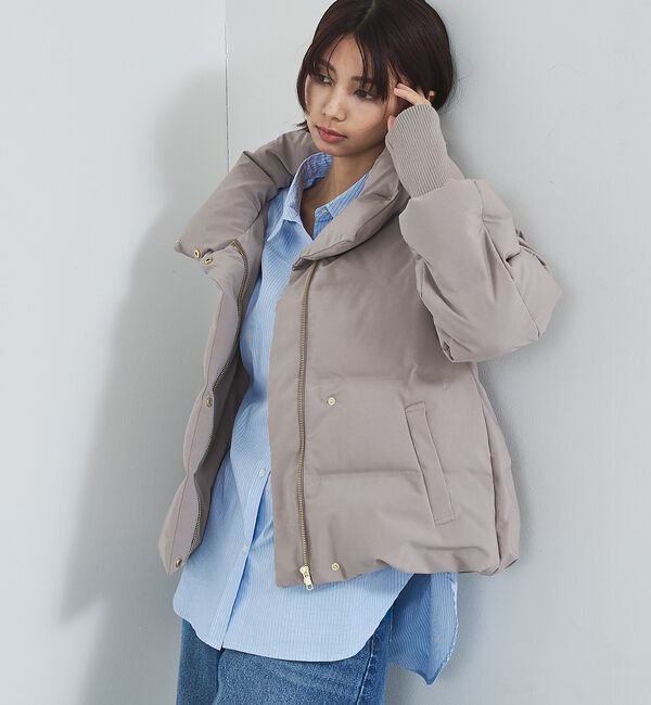 abahouse mavie「【WEB Domani掲載】袖リブシームレススタンドダウン/ロングセラー/定番/」|ダウン|