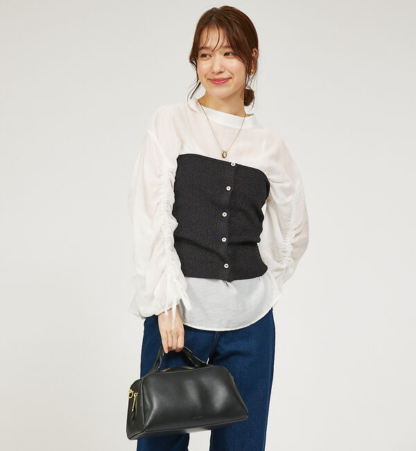 abahouse mavie「【２点セット】ビスチェ付きシアーニット」|ニット・セーター|