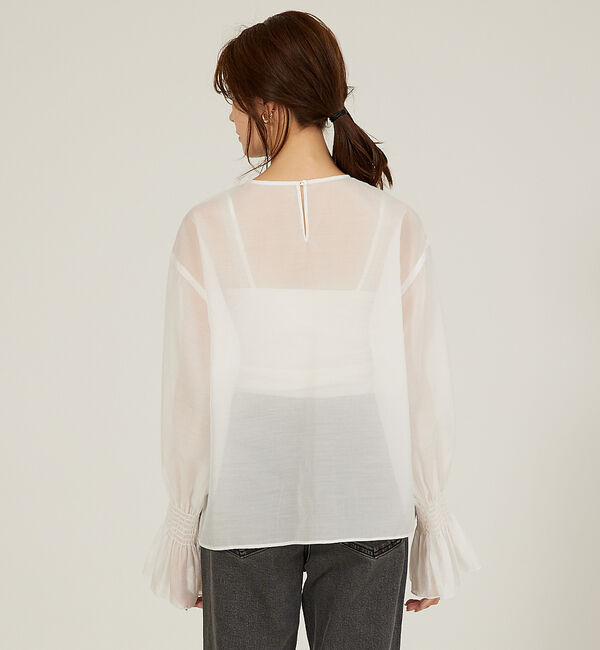 abahouse mavie「マルチフリルブラウス【ティペット付】」|シャツ・ブラウス|