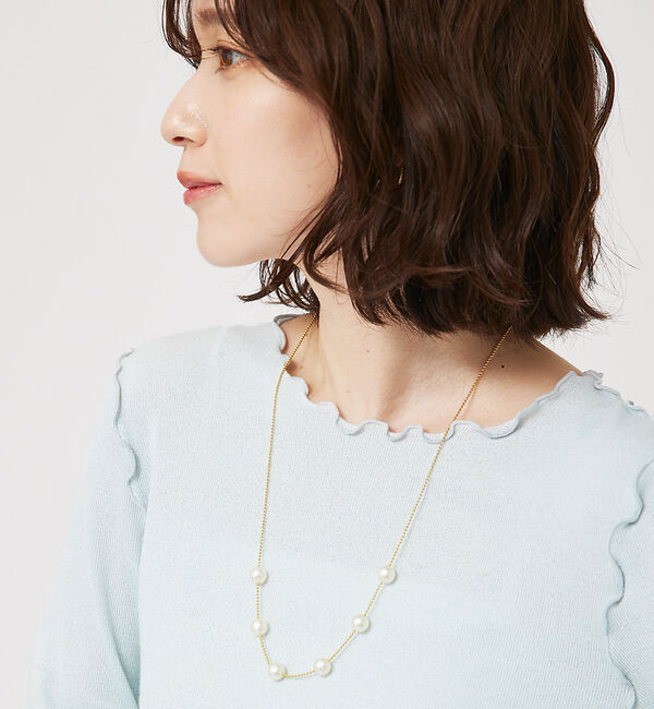 abahouse mavie「コットンパールネックレス」|ネックレス|