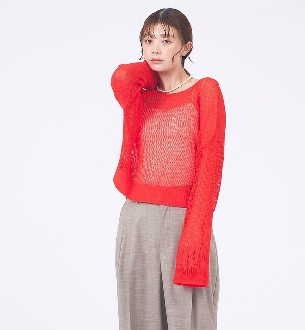 abahouse mavie「【再登場！】シアーニットプルオーバー」|ニット・セーター|