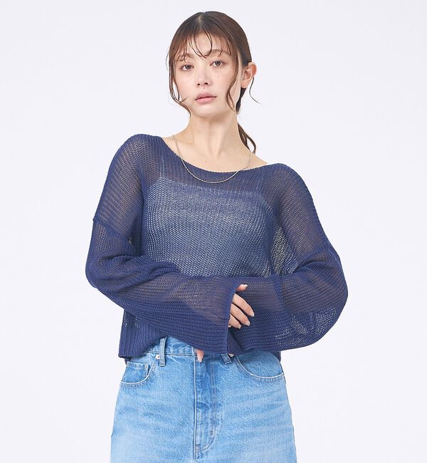 abahouse mavie「【再登場！】シアーニットプルオーバー」|ニット・セーター|