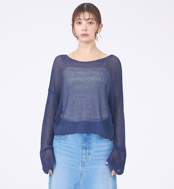 abahouse mavie「【再登場！】シアーニットプルオーバー」|ニット・セーター|