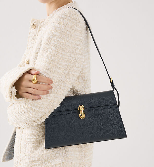 The Store by C' 「【SAVETTE】SYMMETRY SHOULDER BAG／レザーショルダーバ」|ショルダー・メッセンジャー|ネイビー