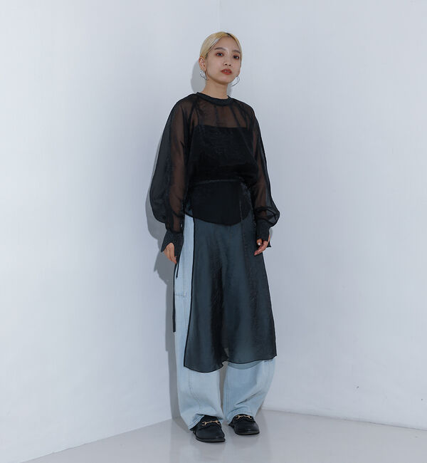 NOMINE「【セットアップ着用可】シアー ドルマンスリーブ プルオーバー」|シャツ・ブラウス|