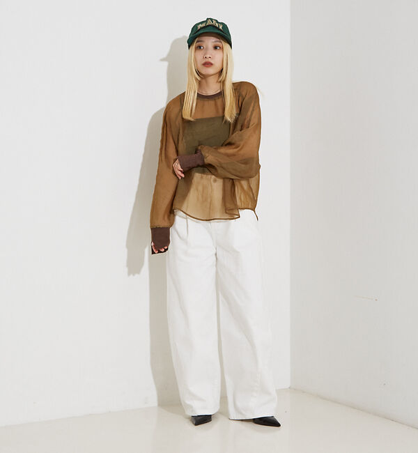 NOMINE「【セットアップ着用可】シアー ドルマンスリーブ プルオーバー」|シャツ・ブラウス|