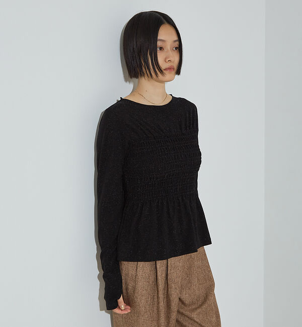 NOMINE「スパーク ビスチェ ロンT」|Tシャツ・カットソー|ブラック