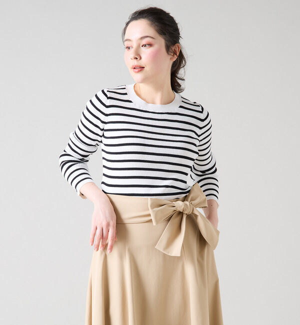 TIARA「ゴールドボタンリブニット」|ニット・セーター|