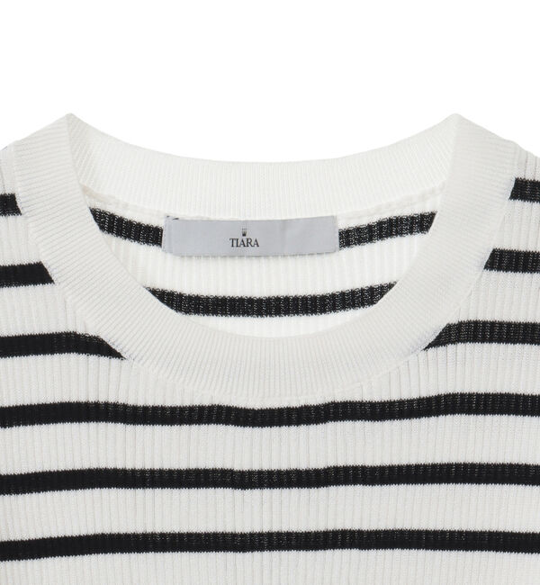 TIARA「ゴールドボタンリブニット」|ニット・セーター|