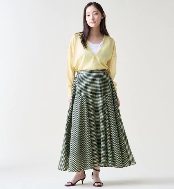 TIARA「Vネックシアーニット」|ニット・セーター|