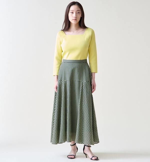 TIARA「スクエアネックリブニット」|ニット・セーター|