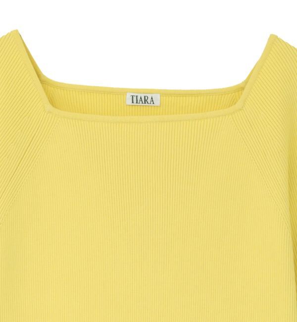 TIARA「スクエアネックリブニット」|ニット・セーター|