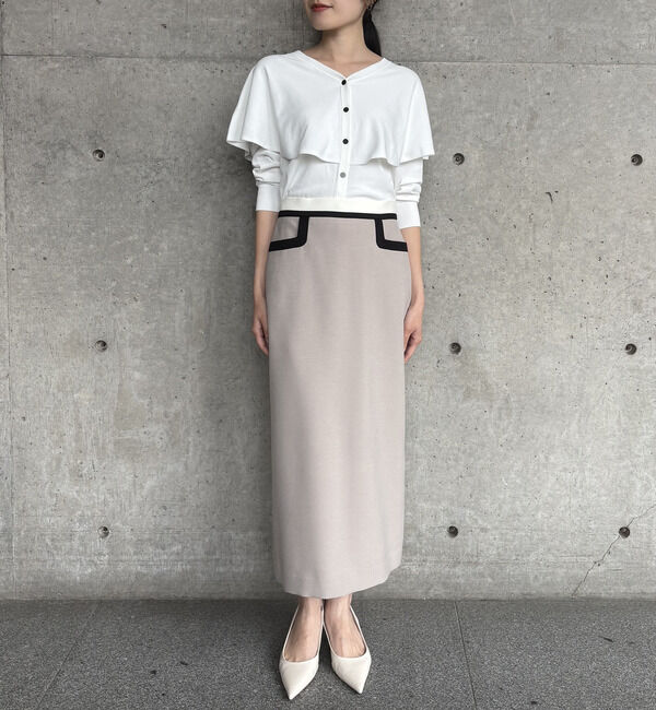 TIARA「Vネックケープニット」|ニット・セーター|