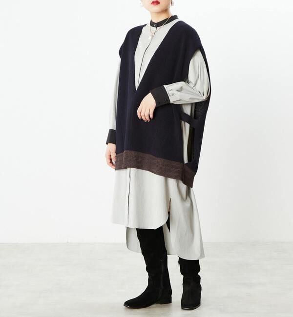  「予約受付2/28（月）まで！！【STELLA CIFFON】2WAYニットベスト」|ニット・セーター|ネイビー