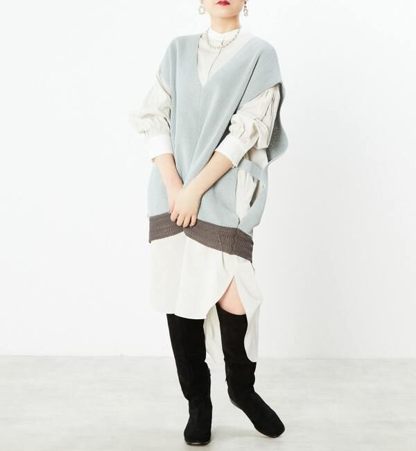  「予約受付2/28（月）まで！！【STELLA CIFFON】2WAYニットベスト」|ニット・セーター|