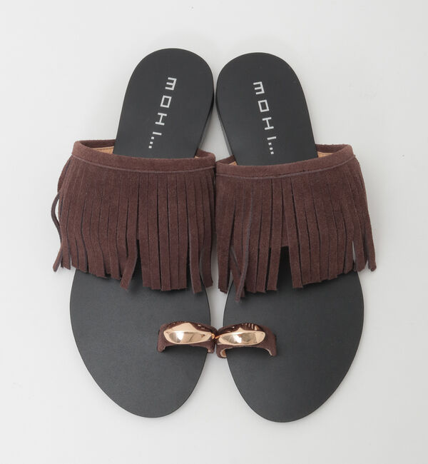 SOFFITTO「【MOHI/モヒ】スエードフリンジ サンダル 12-118-101-AF」|サンダル|