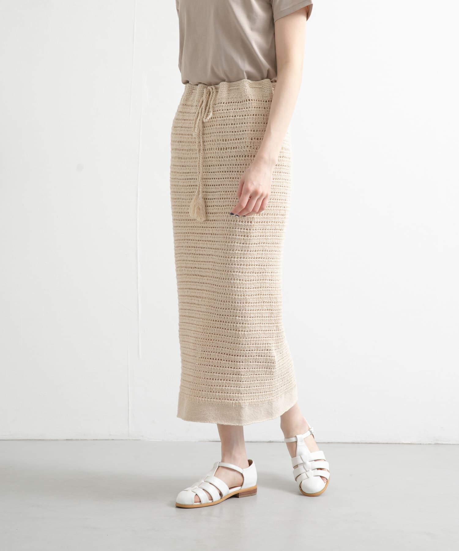 URBAN RESEARCH DOORS「『別注』KHWOPA&times;DOORS　かぎ針スカート」|スカート|