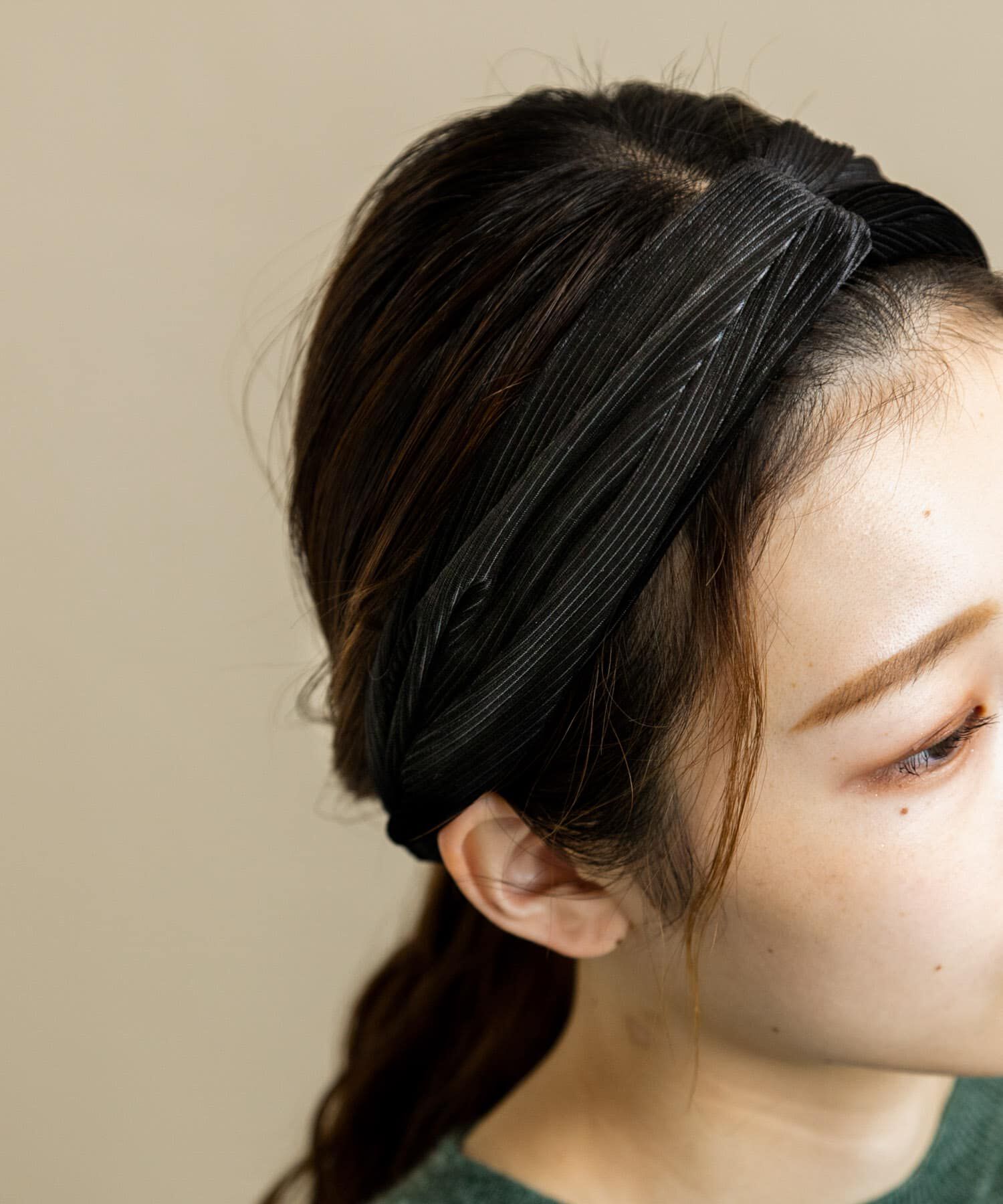 SMELLY「コーデュロイクロスヘアターバン」|ヘアバンド|