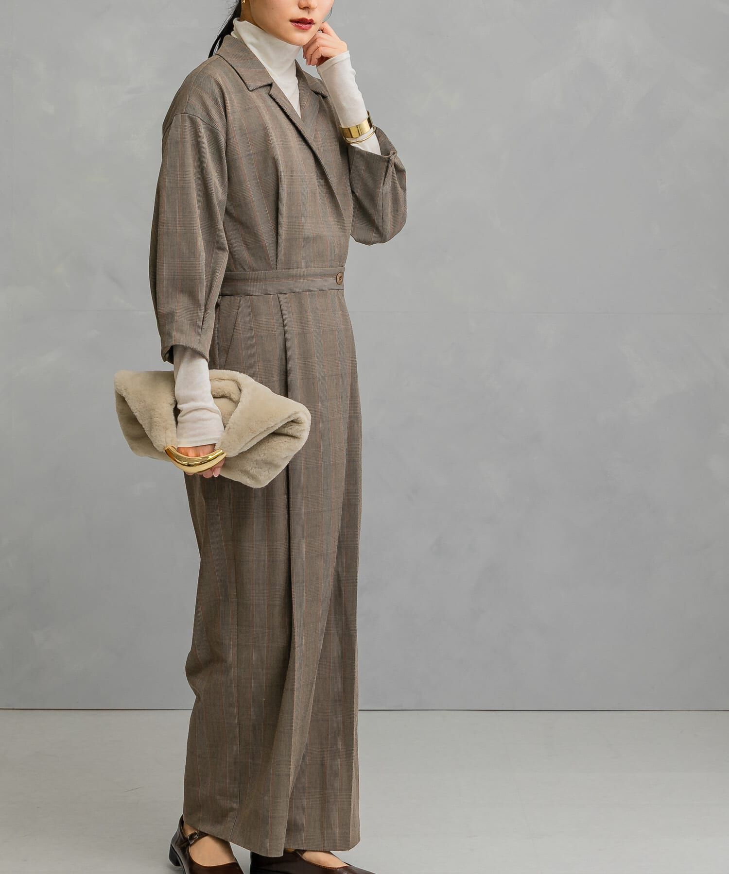 URBAN RESEARCH ROSSO「ラップデザインオールインワン」|スカート|