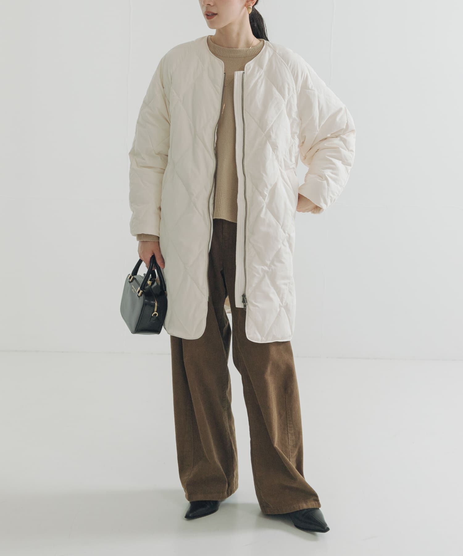 URBAN RESEARCH「『Sサイズ/WEB限定』コクーンキルティングロングダウン」|ダウン|