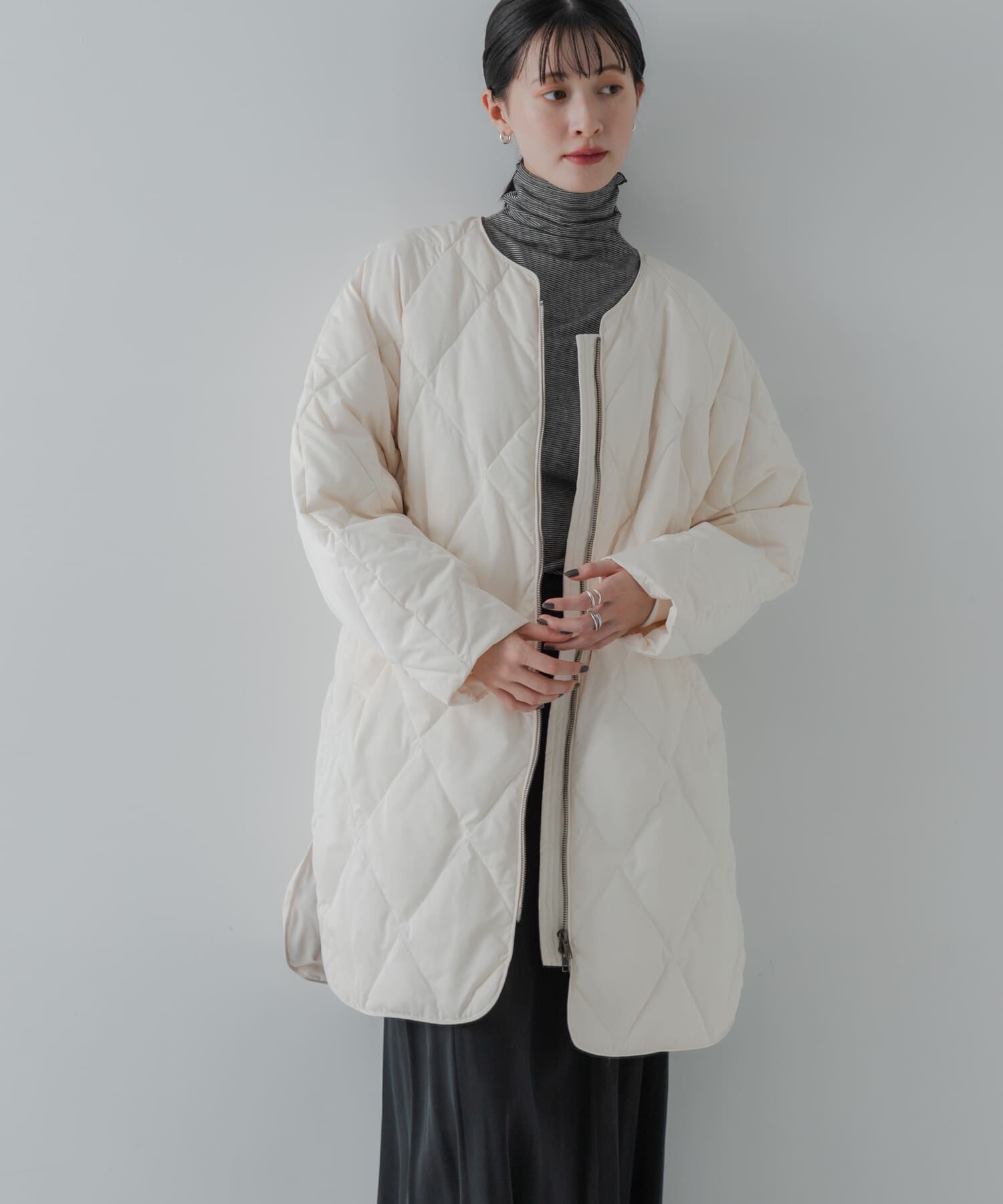 URBAN RESEARCH「『Sサイズ/WEB限定』コクーンキルティングロングダウン」|ダウン|