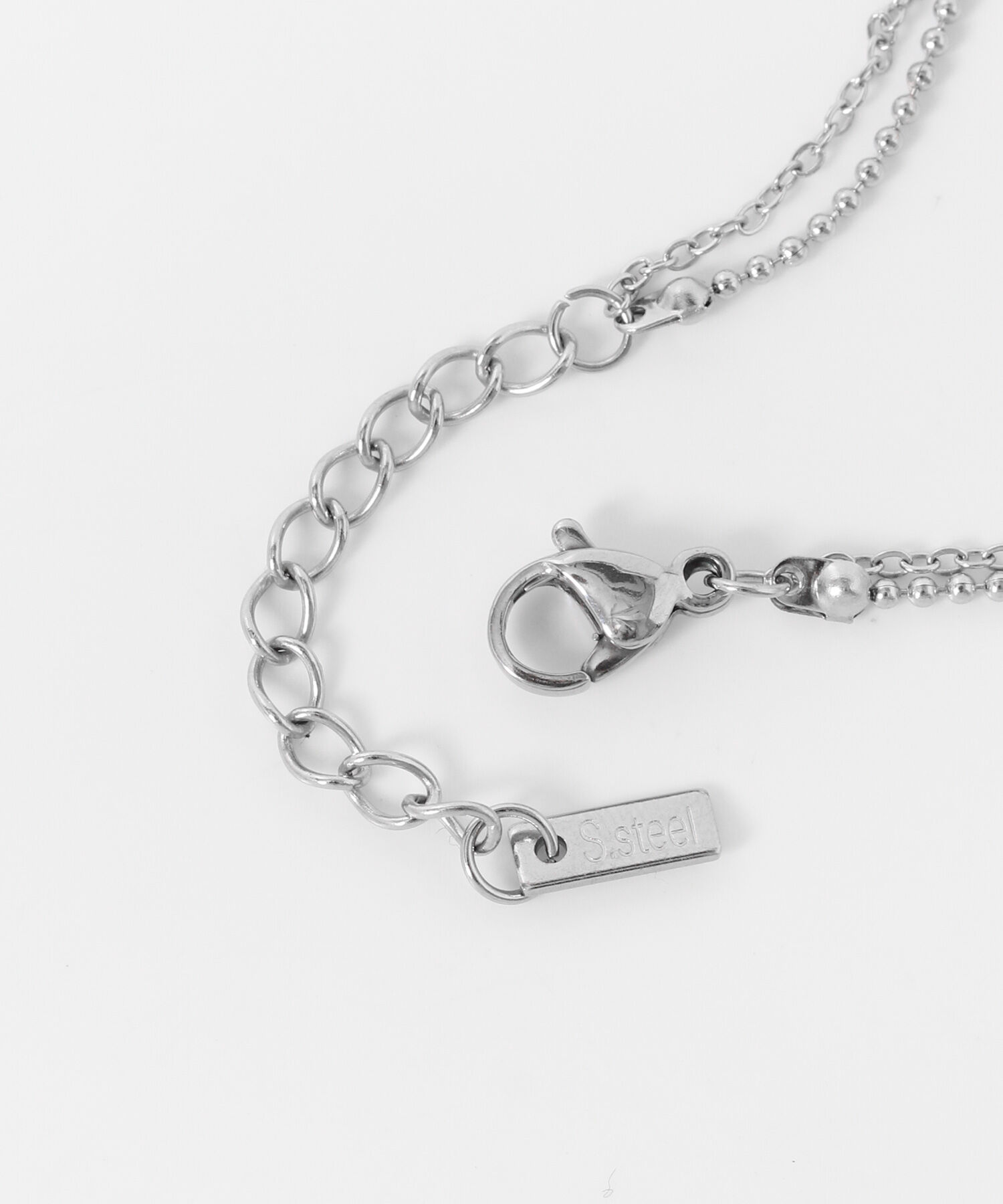 SMELLY「ステンレスクロストップレイヤードネックレス」|ネックレス|