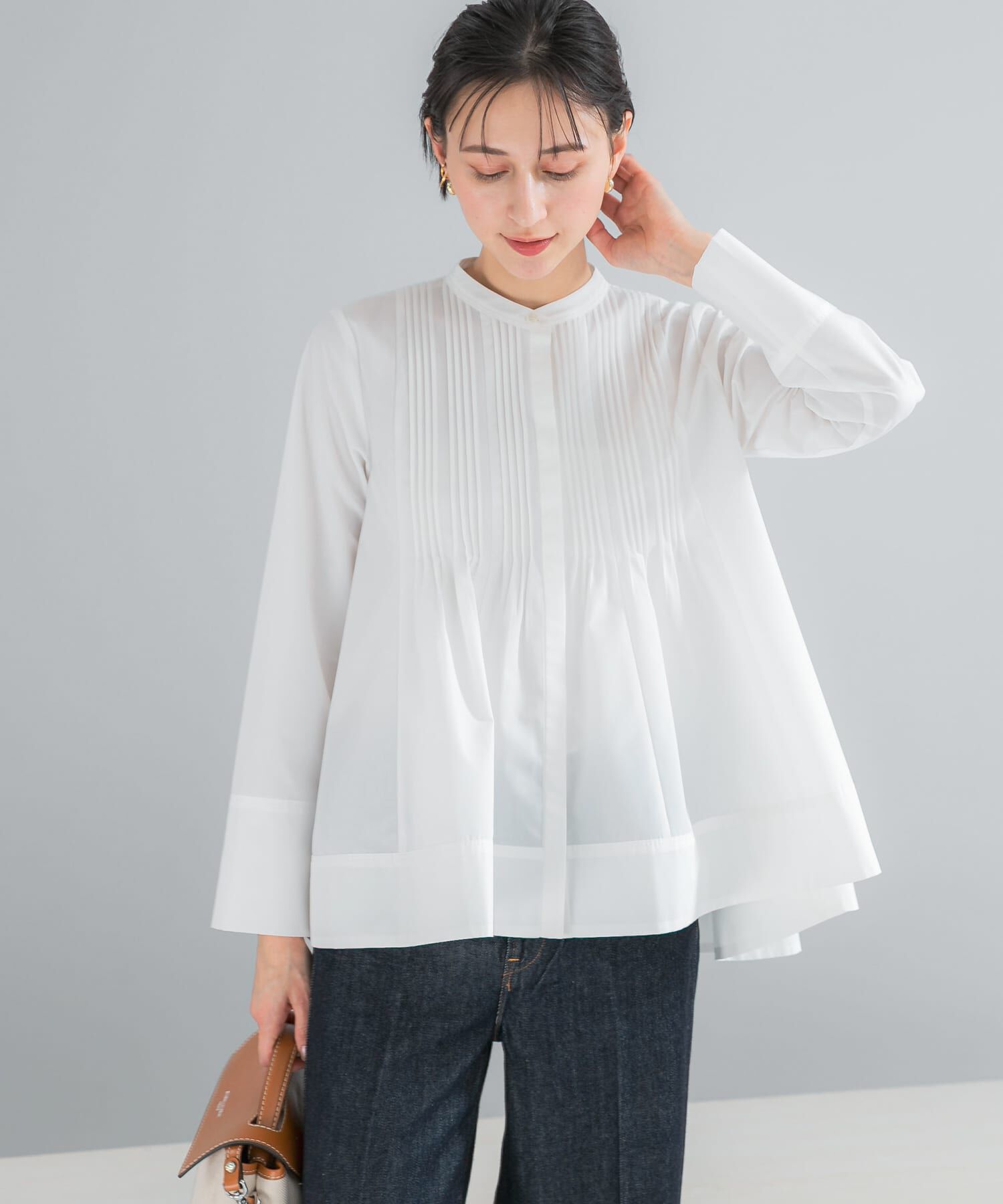 URBAN RESEARCH ROSSO「フレアシルエットピンタックブラウス」|シャツ・ブラウス|