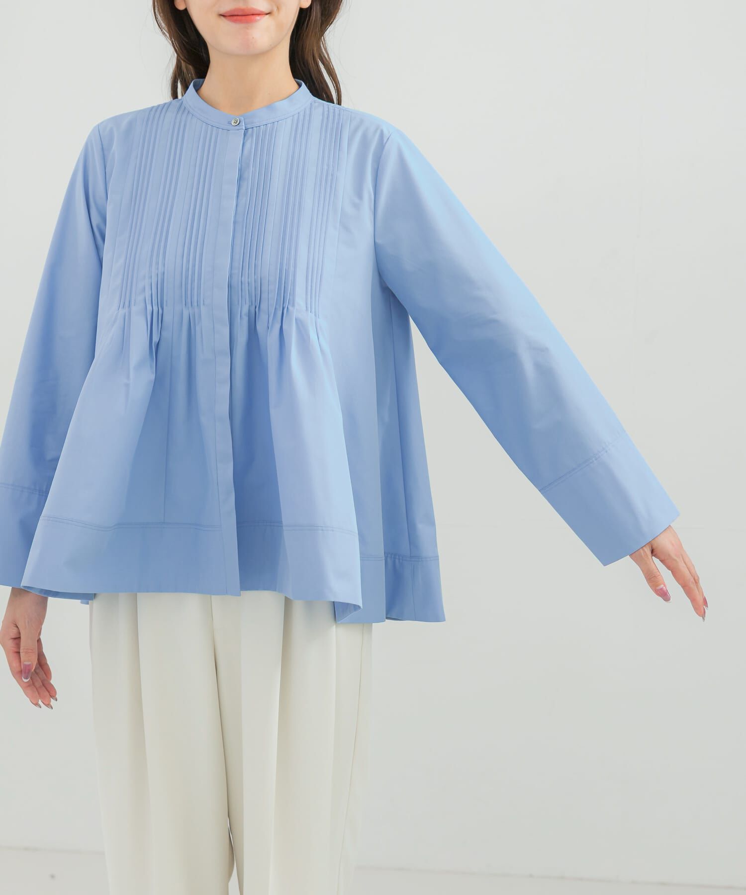 URBAN RESEARCH ROSSO「フレアシルエットピンタックブラウス」|シャツ・ブラウス|