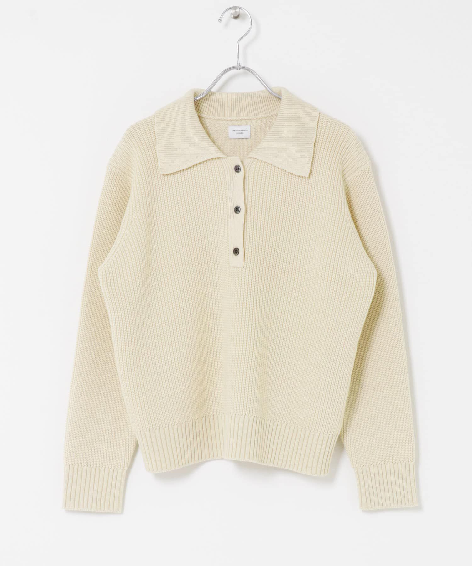 URBAN RESEARCH DOORS「衿付き畦ニット」|ニット・セーター|