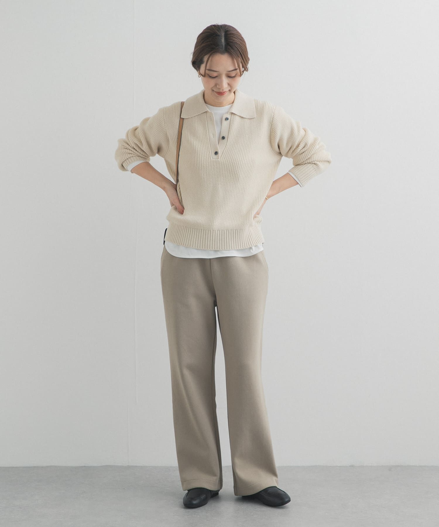 URBAN RESEARCH DOORS「衿付き畦ニット」|ニット・セーター|