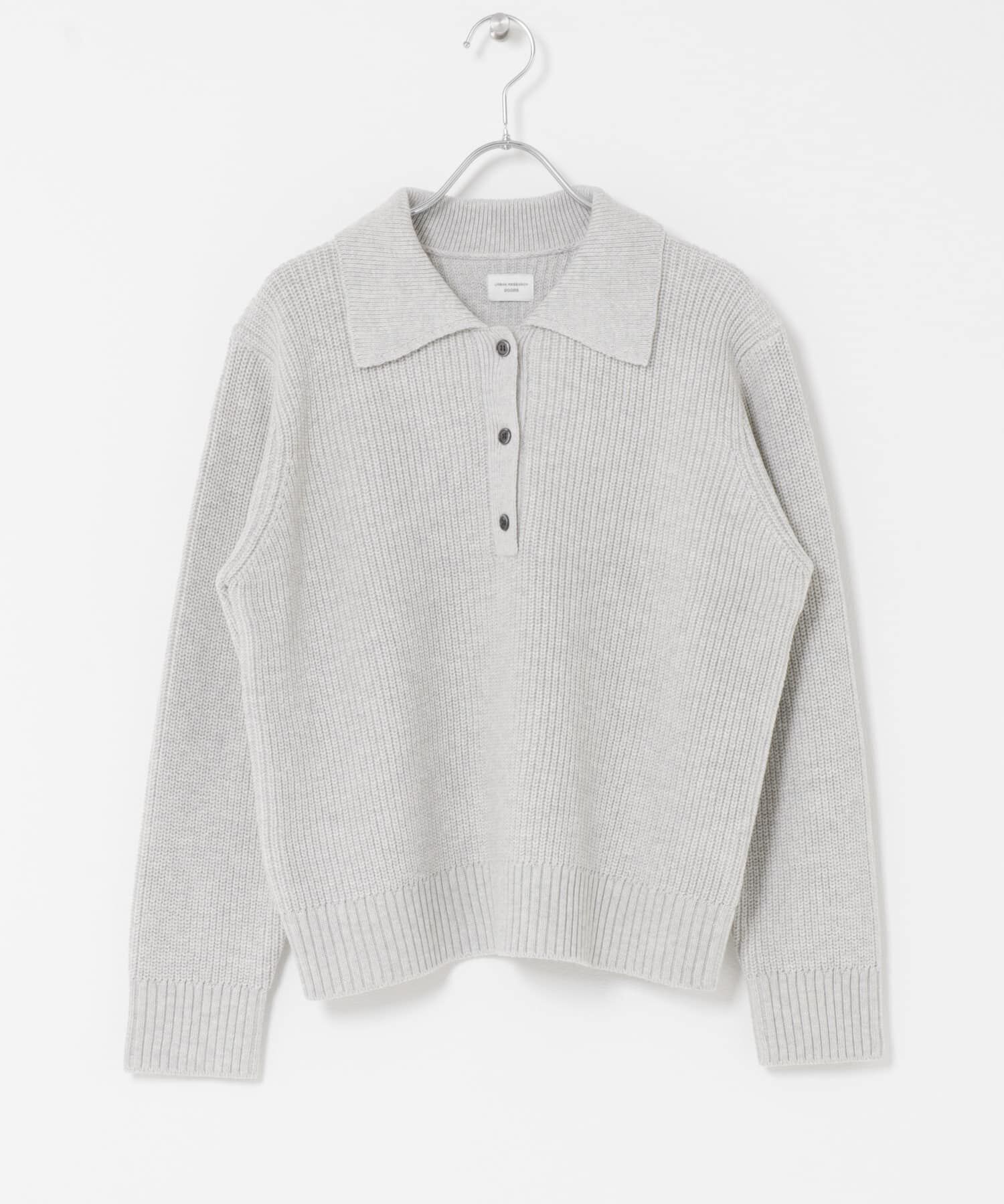 URBAN RESEARCH DOORS「衿付き畦ニット」|ニット・セーター|