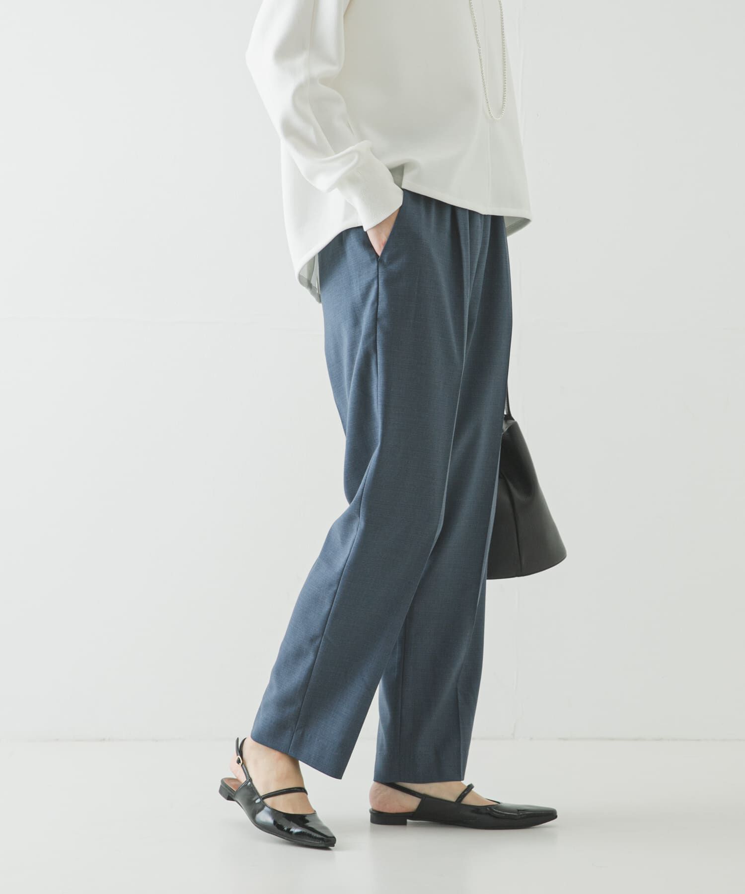 URBAN RESEARCH「『34サイズ/低身長向けも展開』ドロストテーパードパンツ」|その他|ブルー