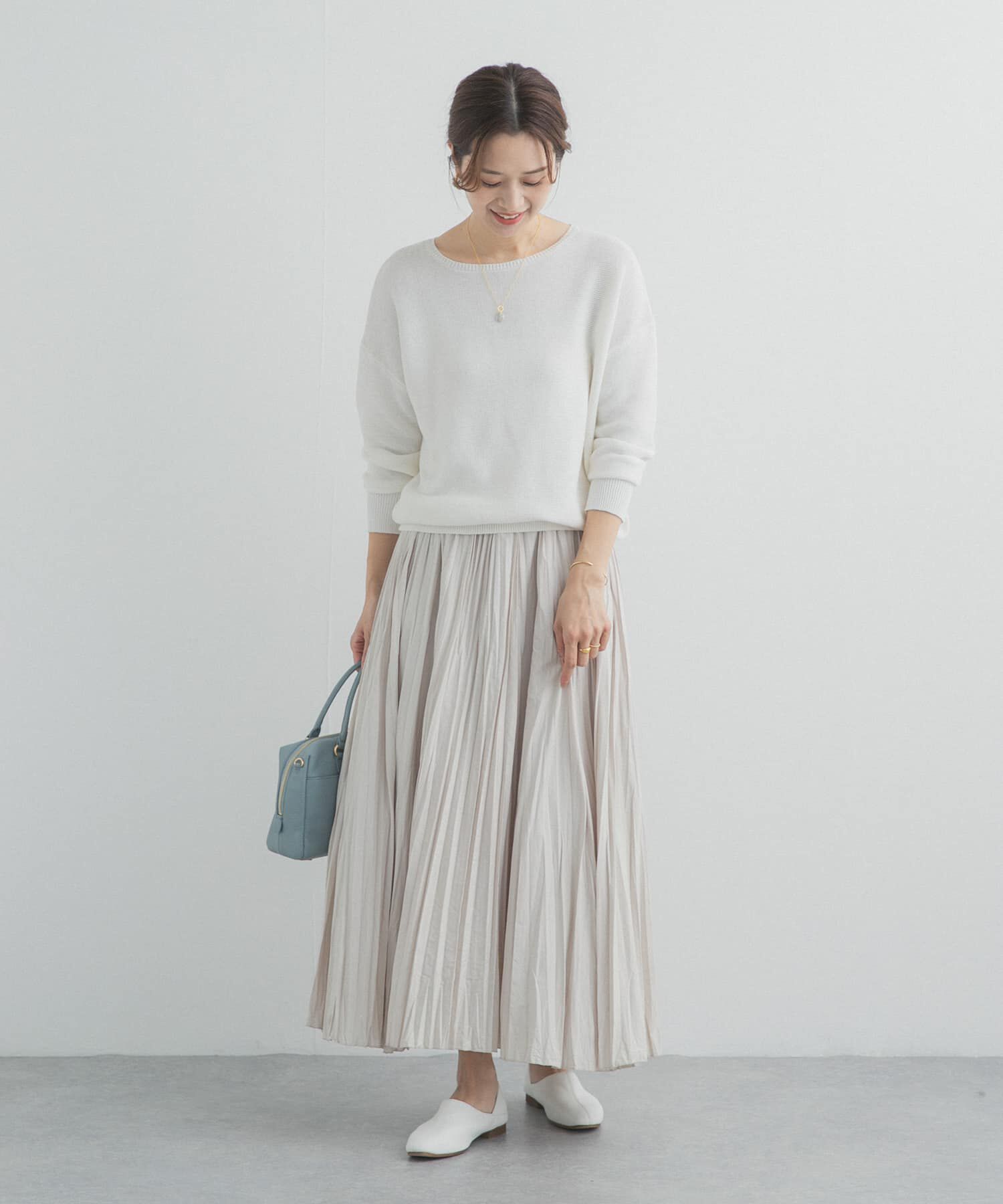 URBAN RESEARCH DOORS「コットンボートネックガーターKNIT」|ニット・セーター|