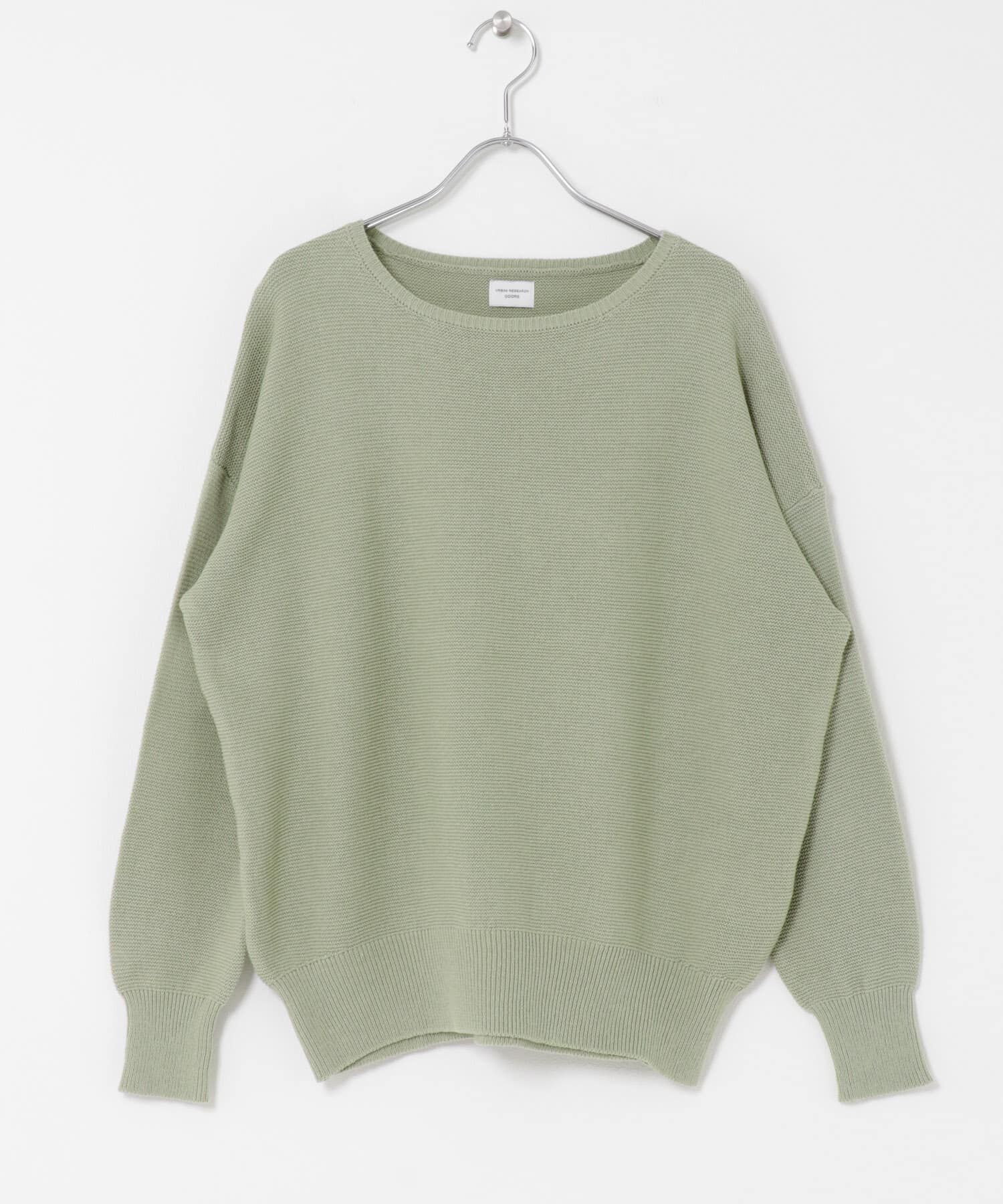 URBAN RESEARCH DOORS「コットンボートネックガーターKNIT」|ニット・セーター|