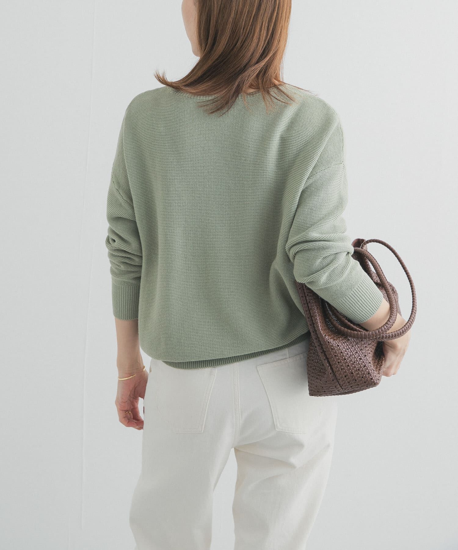 URBAN RESEARCH DOORS「コットンボートネックガーターKNIT」|ニット・セーター|