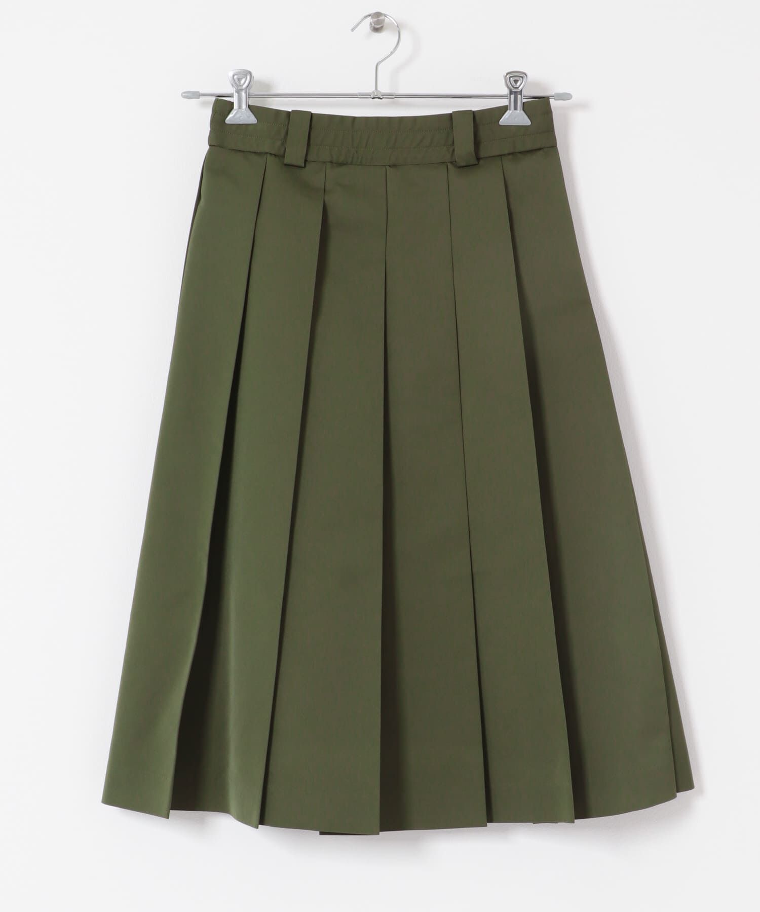 URBAN RESEARCH DOORS「Scye　TAFFETAPLEATEATED SKIRT」|スカート|オリーブ