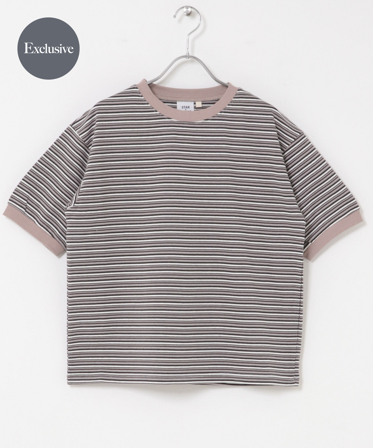 URBAN RESEARCH DOORS「『別注』STAR&STRIPE&times;DOORS　MULTI RINGER T-SHIRTS」|Tシャツ・カットソー|グレー