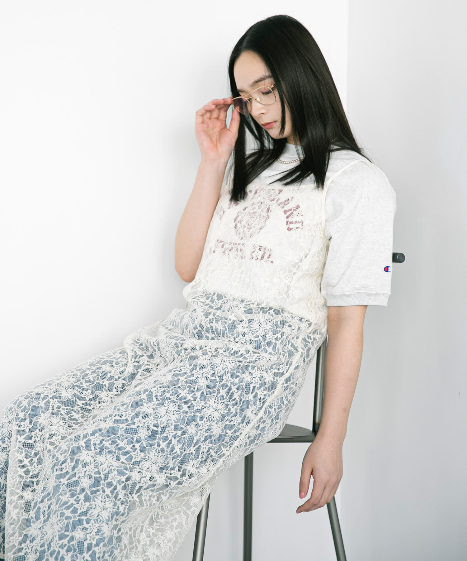 URBAN RESEARCH DOORS「『別注』ElisaNovelli&times;DOORS　レースキャミワンピース」|ワンピース|