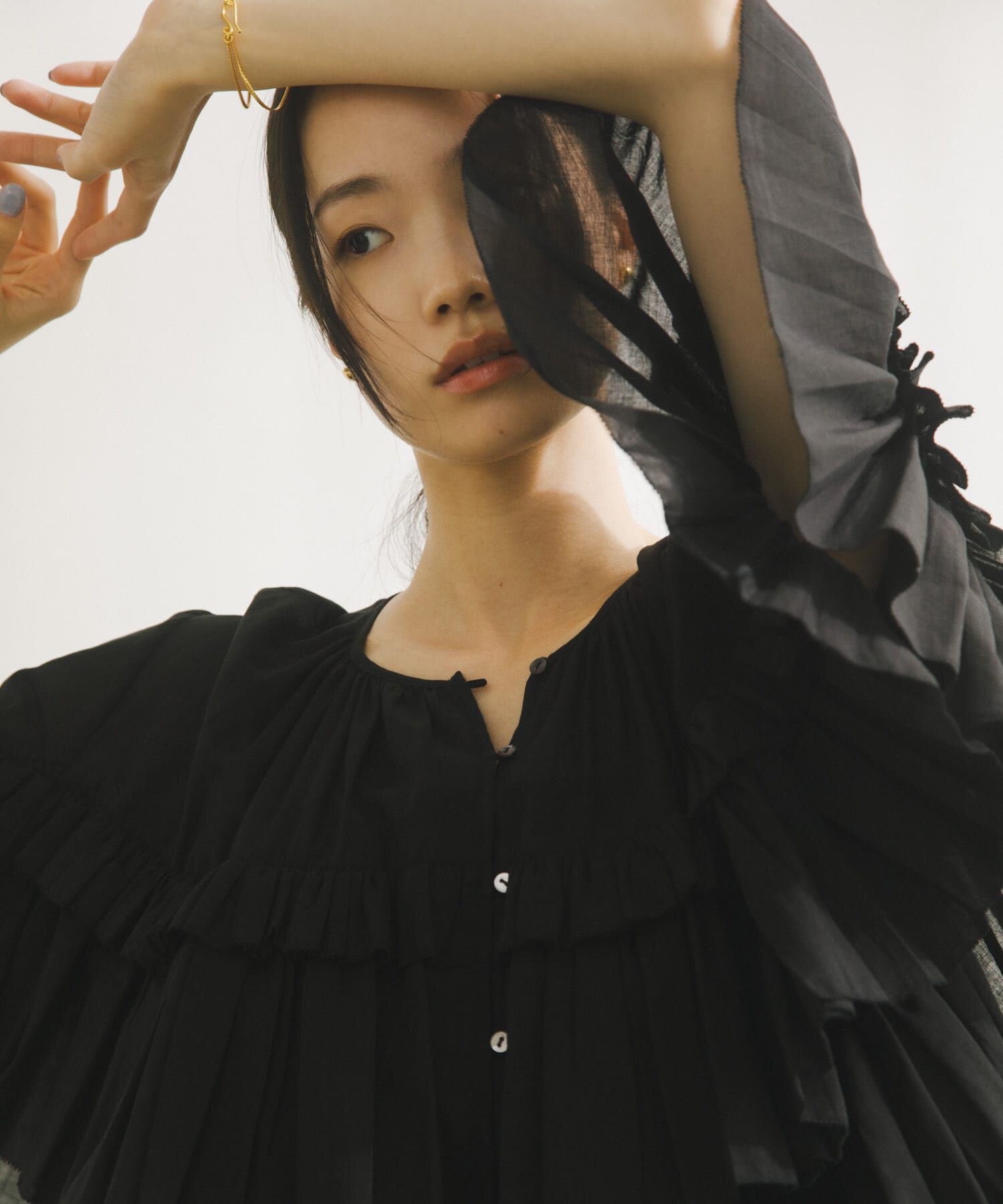 URBAN RESEARCH DOORS「Cotton Frill Blouse」|シャツ・ブラウス|