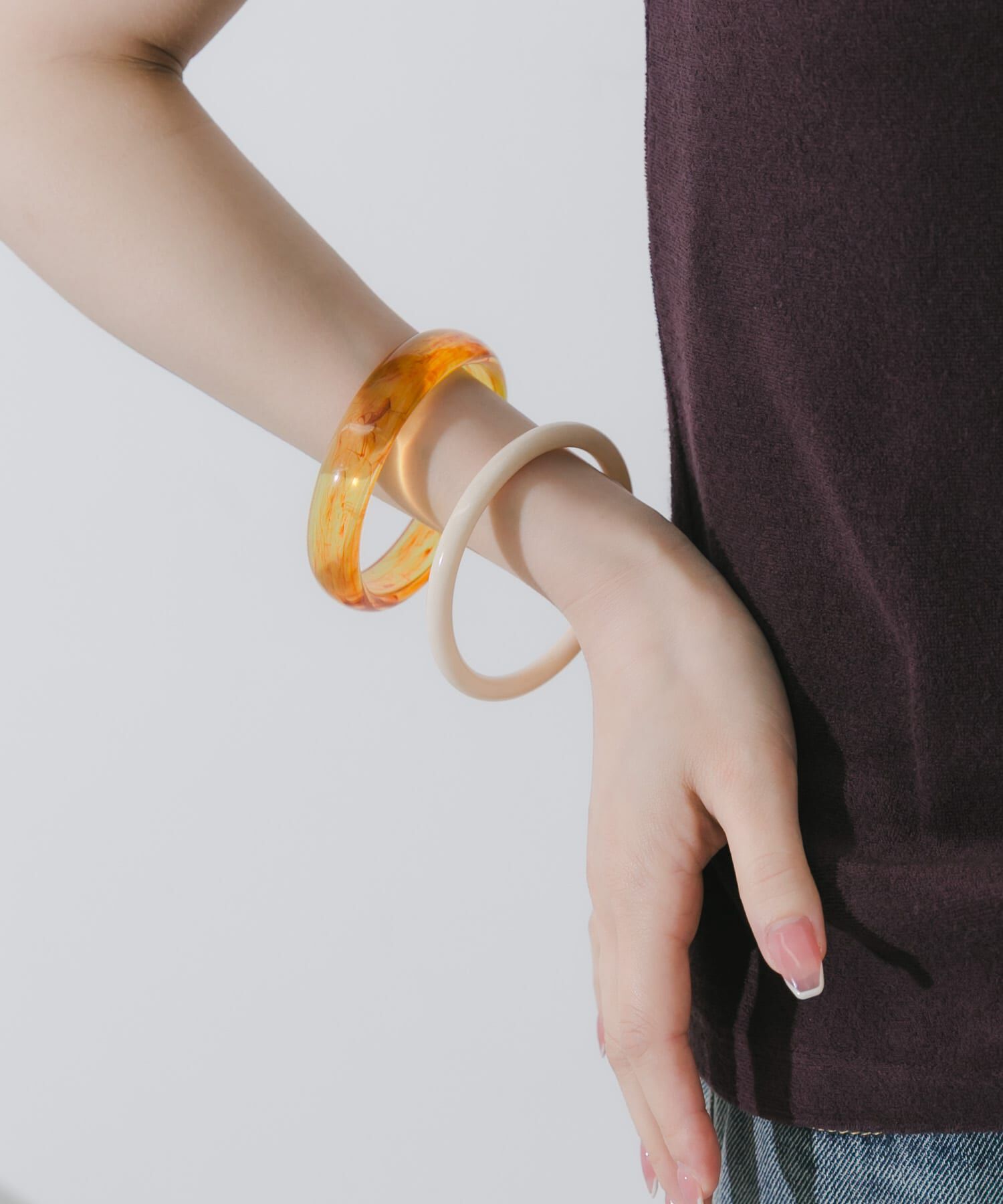 SMELLY「2セットジュシバングル」|ブレスレット・バングル|ブラウン系その他