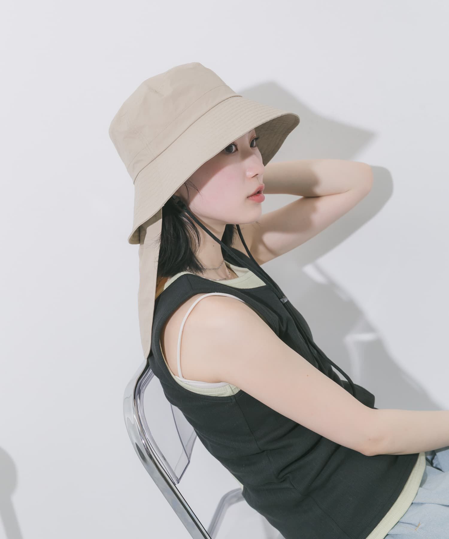 SMELLY「『撥水/UVカット』サンシェードバケットハット」|ハット|