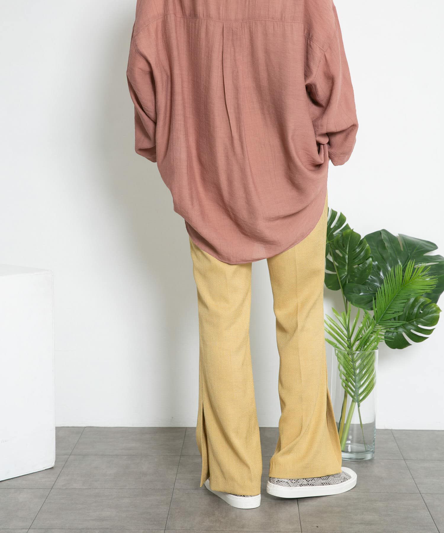  「サイドスリットフレアパンツ」|その他|