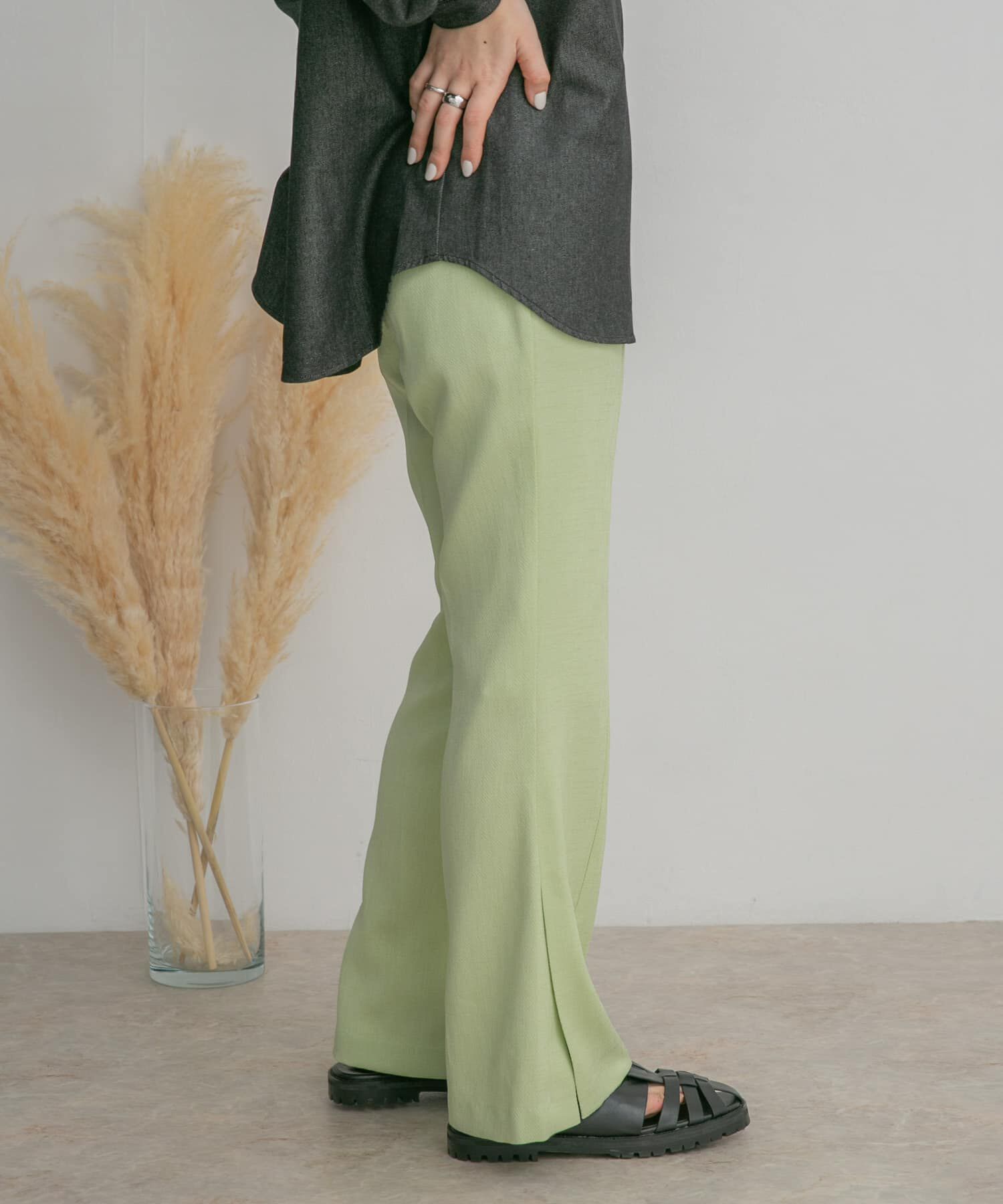  「サイドスリットフレアパンツ」|その他|
