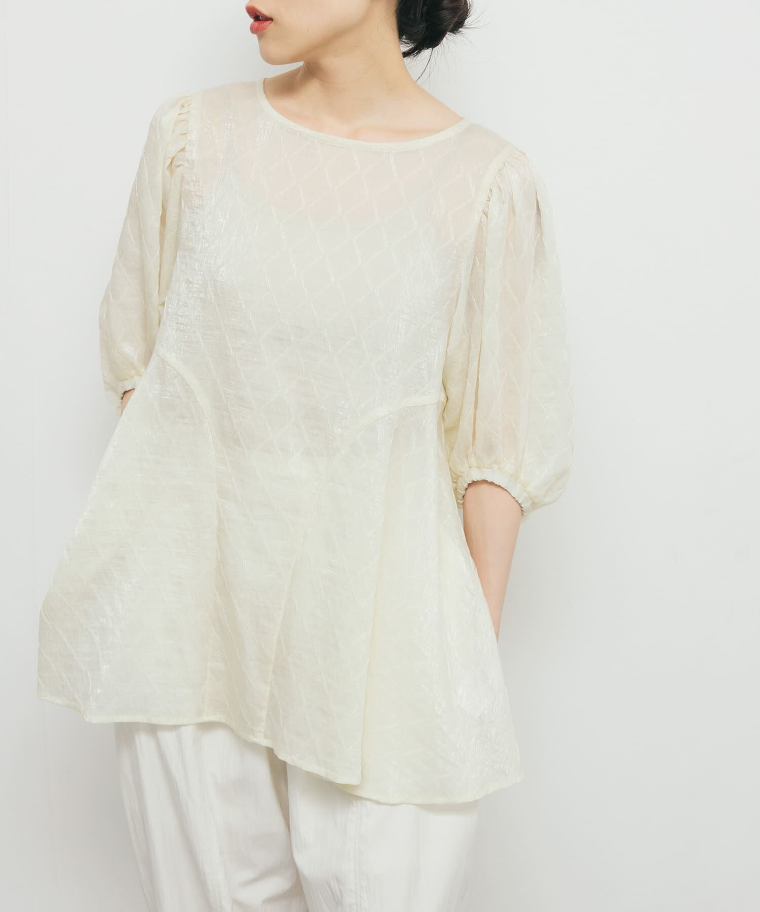  「パネルラインシアーブラウス」|シャツ・ブラウス|