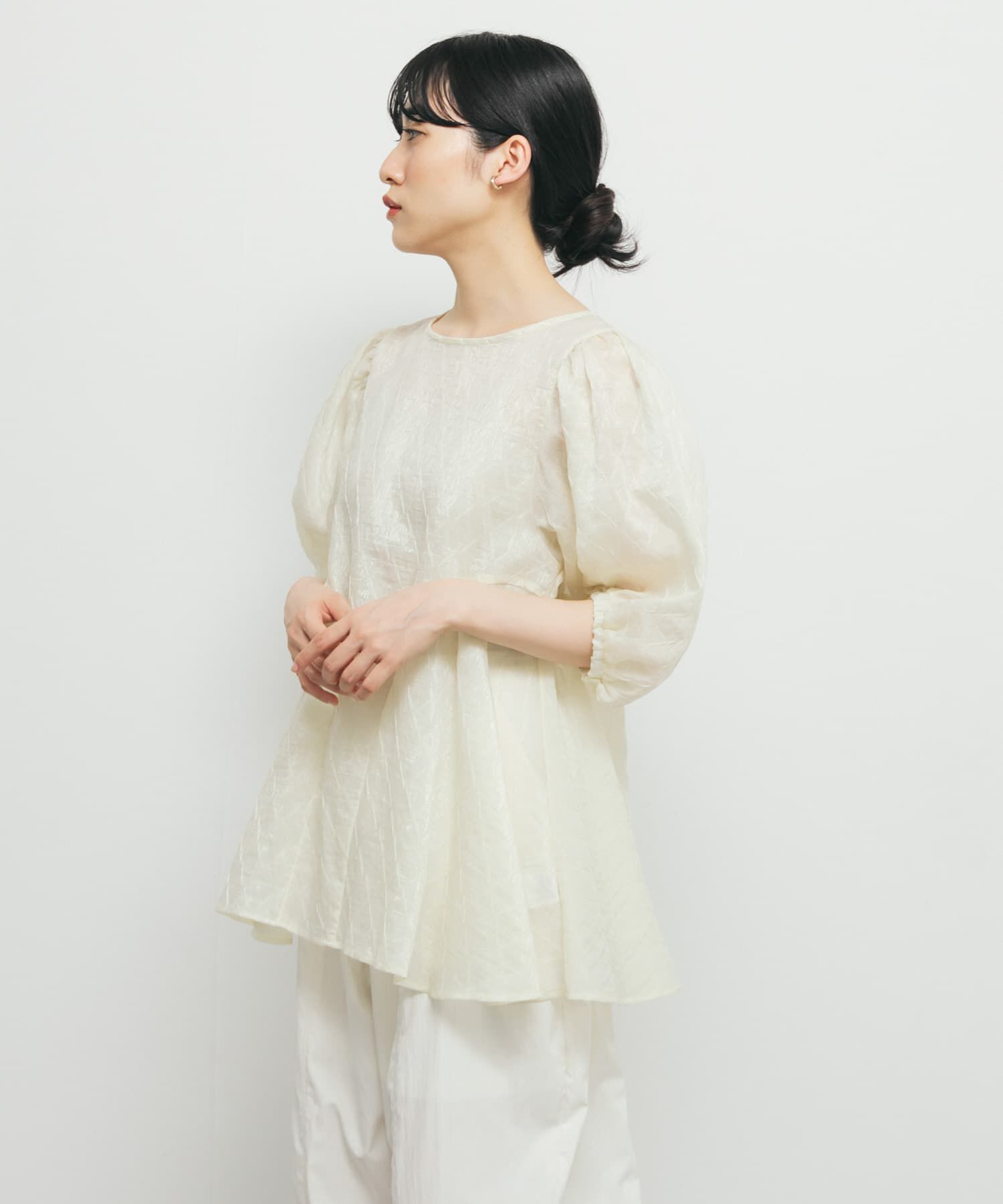  「パネルラインシアーブラウス」|シャツ・ブラウス|