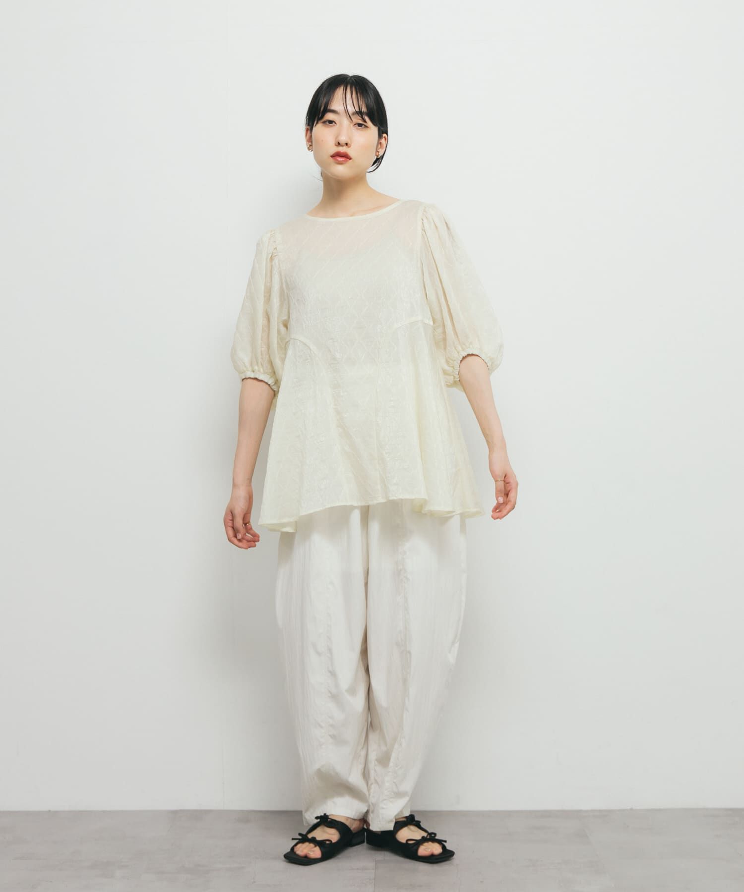  「パネルラインシアーブラウス」|シャツ・ブラウス|