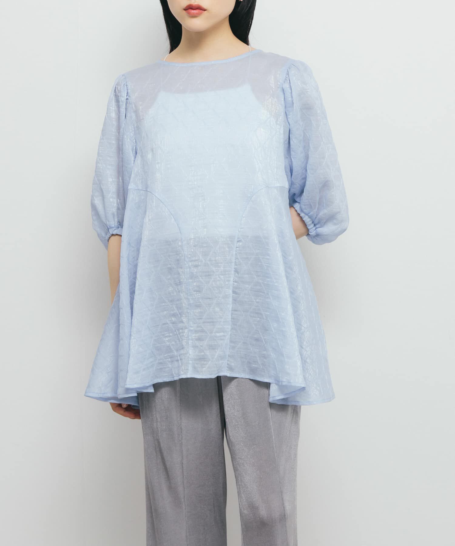  「パネルラインシアーブラウス」|シャツ・ブラウス|