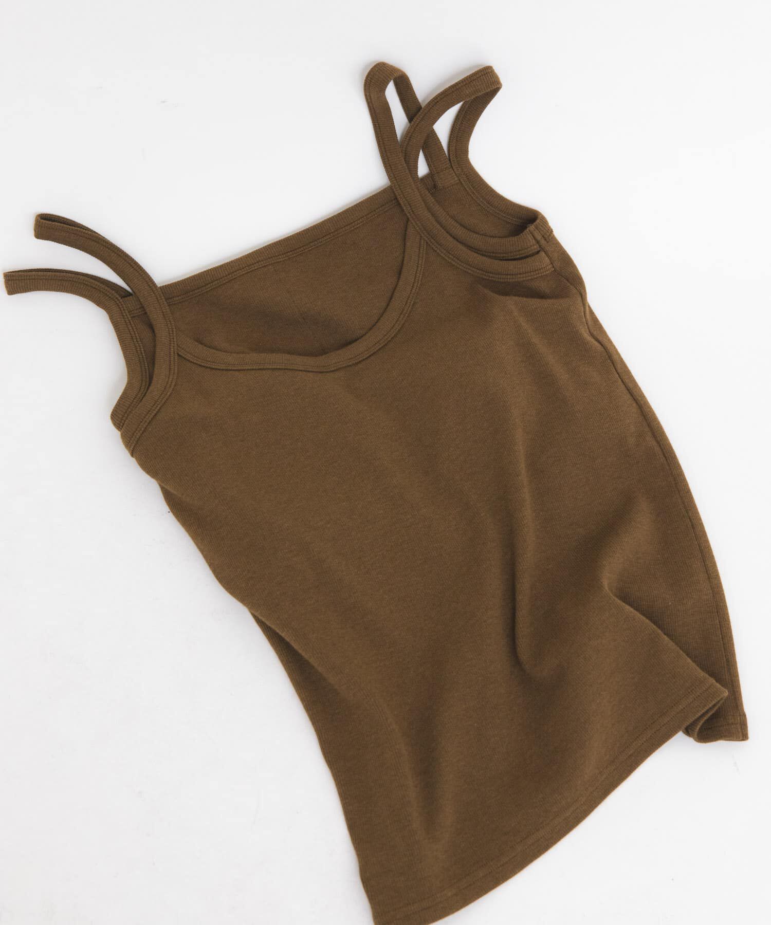  「レイヤードライクカップ付きタンクトップ」|タンクトップ|