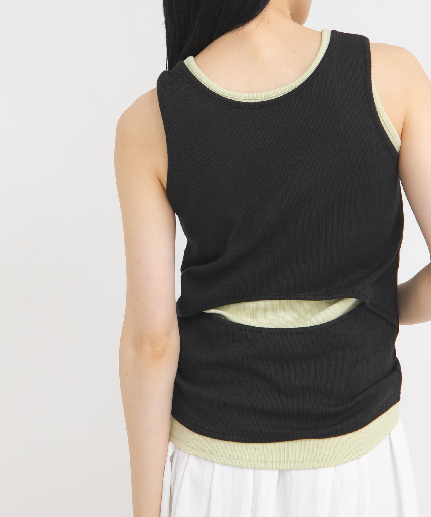  「レイヤードSETタンクトップ」|タンクトップ|ブラック